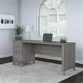 thumbnail image 2 of Pemberly Row 72W Office Desk with Drawers in Platinum Gray - Engineered Wood, 2 of 7
