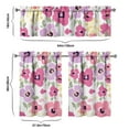 thumbnail image 6 of Boho Rustic Curtains 36 Inch Short - 3 Panel Vintage Wildflower Farmhouse Set with Blooming Botanicals, Rod Pocket Window Treatment for Country Decor, 6 of 6