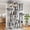 Gray, variant on Sha Cerlin 87 in Multi-Level Tall Cat Tree Tower for Large Cats/Extra Wide Feline Activity Center/Sisal Scratching Posts/Wide Base/Cozy Plush Perches/Baskets/Hammocks/Toy Balls/White and Black Spot