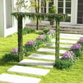 thumbnail image 4 of Topbuy 7 FT Garden Arch Arbor Metal Frame Stand Trellis w/Flat Top Design for Climbing Plants, 4 of 9