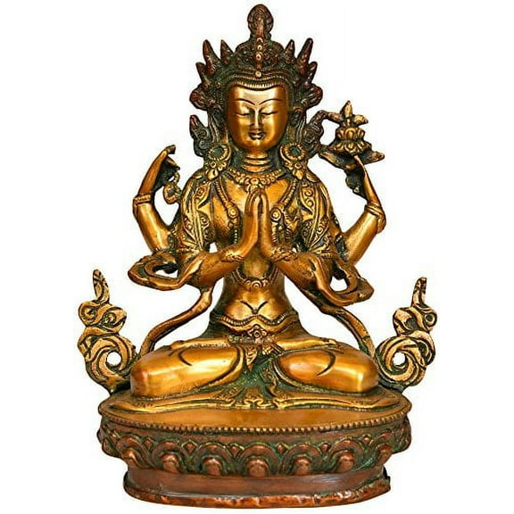 Exotic India Buddha Brass Statue