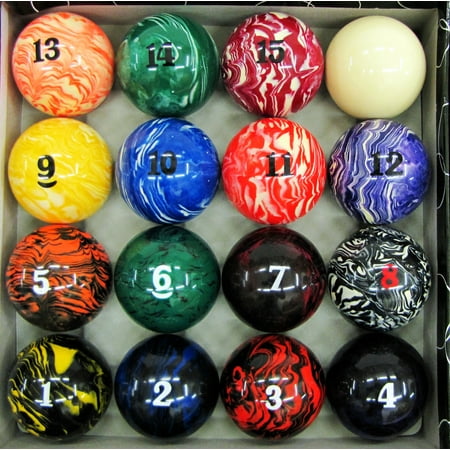 Art Number Marble - Swirl Billiard Pool Ball Set Regulation Size and ...