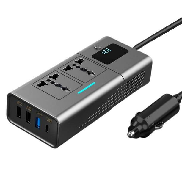 SGACAI Inversor para automóvil Encendedor de cigarrillos para automóvil DC12v Se puede convertir a alimentación AC220v