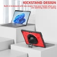 thumbnail image 4 of Dteck for Microsoft Surface Pro 9 Case 13 inch 2022,Heavy Duty Shockproof Rugged Case for Surface Pro 9 with Kickstand and Hand Strap, Compatible with Type Cover Keyboard,Red, 4 of 9
