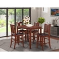 thumbnail image 4 of East West Furniture Buckland 5-piece Counter Height Table & 4 Chairs in Mahogany, 4 of 5