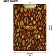 thumbnail image 3 of FMSHPON Thanksgving Day Sunflower Turkey Clipboard Hardboard Wood Nursing Clip Board and Pull for Standard A4 Letter 13x9 inches, 3 of 8