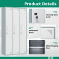 thumbnail image 6 of STANI Metal Lockers for Employees，71" Employees Storage Cabinet with Lock, Steel Storage Locker for Gym, School, Home, Office Staff, 6 of 6
