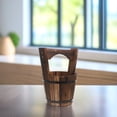 thumbnail image 3 of SUTENGDA 1 Ensemble de Pot de Plante en Bois Baril Cache-Pot Réutilisable Support de Jardinière Petit Pot Rétro Pot de Plante en Bois, 3 of 8