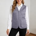 thumbnail image 4 of Solid Color Pocket Vest Jacket for Daily Casual Outdoor Wear Lightweight Warm Layering Piece Men, 4 of 5