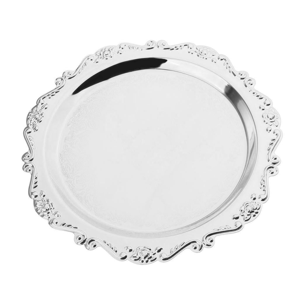 Metal Serving Plate, Round Serving Plate, Pastry, Fruit Plate