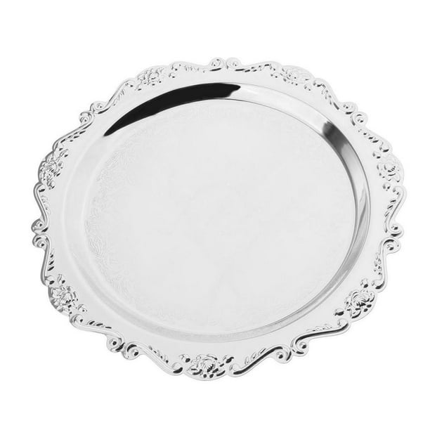 Metal Serving Plate, Round Serving Plate, Pastry, Fruit Plate