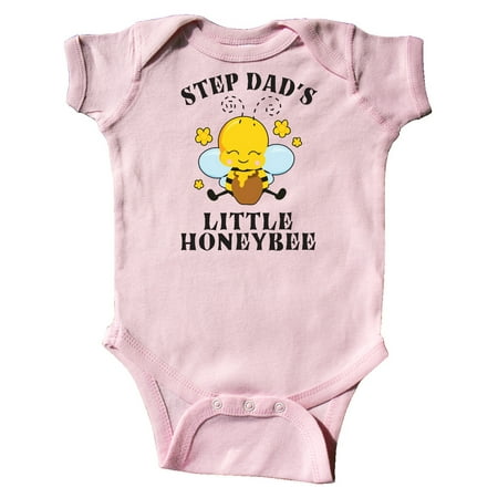 

Inktastic Cute Bee Step Dad s Little Honeybee with Stars Gift Baby Boy or Baby Girl Bodysuit