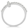 thumbnail image 2 of Modern Sideways Diamond Cross Fashion Ring in 14k White Gold (0.42ct), 2 of 3