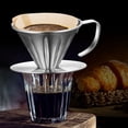 thumbnail image 4 of Vnanda Pour Over Coffee Dripper Stainless Steel LHS Slow Drip Coffee Filter Metal Cone Paperless Reusable Single Cup Coffee Maker 1-2 Cup With Non-slip Cup Stand, 4 of 7