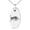Silver, variant on Stainless Steel Celtic Bull Rune Engraved Small Oval Charm Pendant Necklace