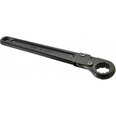 Proto 15/16", Black Finish, Ratcheting Flare Nut Wrench 12 Points, 9-3/8" OAL, Steel, Single End Head