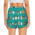 thumbnail image 3 of Picia Cartoon Dogs Pattern Women's 2 in 1 Athletic Running Shorts High Waisted Workout Casual Gym Sweat Shorts with Comfy Liner Zipper Pockets-X-Large, 3 of 9