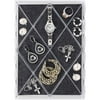 Whitmor 6482-4354 8.74" x 6.34" x 1.54" 12 Clear Section Diamond Jewelry Tray