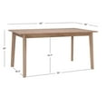 thumbnail image 7 of Linon Miles Midcentury Dining Table in Natural Brown Stained Wood, 7 of 7