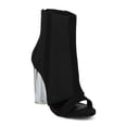thumbnail image 1 of New Women Open Toe Cut Out Perspex Block Heel Ankle Boot - 18041 Wild Diva Line, 1 of 6