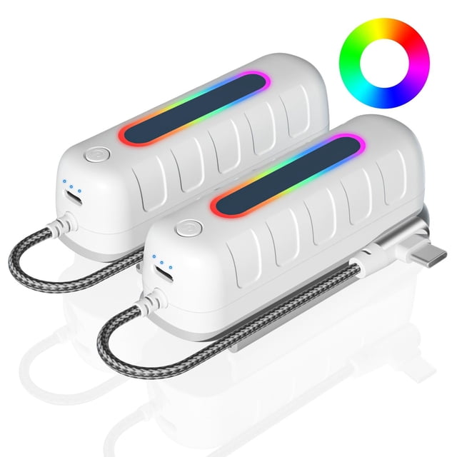 Paquete de baterías Saqico para Oculus Quest 2 5000 mAh con luces RGB