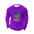 thumbnail image 4 of Mens Casual Camisetas Carnaval Impreso Suelto Elástico de Manga Larga Cuello Redondo Suéter, Gimnasio Hogar Desgaste Superior, 4 of 5