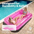 thumbnail image 5 of SLOOSH Inflatable Tanning Pool Lounger Float, 85" x 57" Extra Large Suntan Sun Tan tub for Adults, Tanning chair, Bed Blow up, Raft Lounge Floatie,XL-Pink, 5 of 8