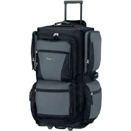 29" 6-pocket Rolling Duffel Black/grey