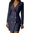thumbnail image 1 of Trench-Coat Élégant Double Mince pour Femmes avec Poches et Design Uni, 1 of 9