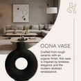 thumbnail image 2 of Villa Moda Oona Decorative Modern Ring Vase, Medium, Black, 2 of 7