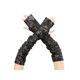 thumbnail image 1 of INSPIRAR CHIC Guantes de brazo sin dedos extra largos con lentejuelas brillantes para fiesta, color negro, talla única, 1 of 5