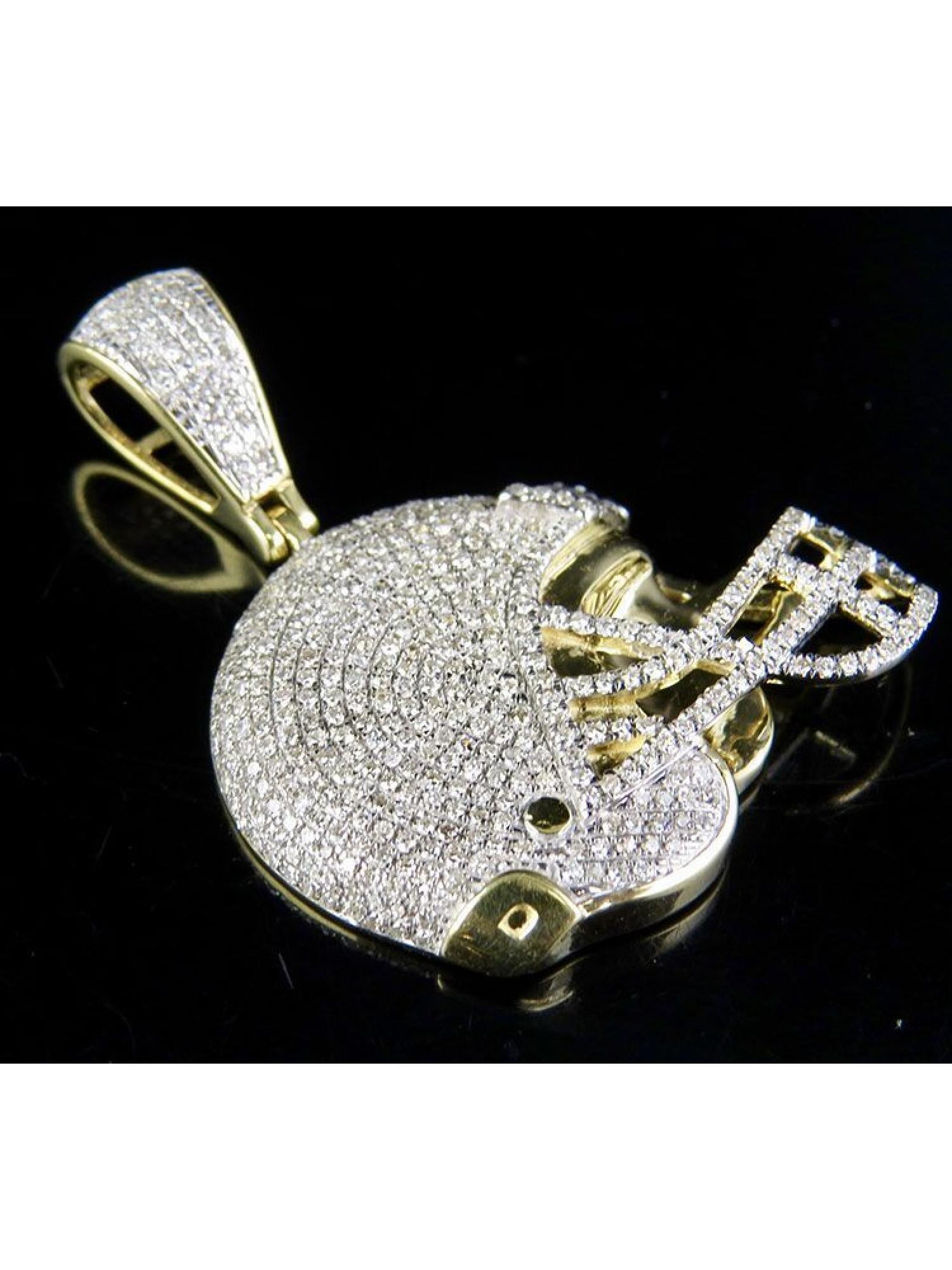 Jewelry Unlimited - 10K Yellow Gold Football NFL Helmet ...