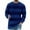 Blue, variant on Fall Sweaters for Men Clearance, Men Casual Solid Pullover Round Neck Long Sleeve Ribbed Hem Sweater