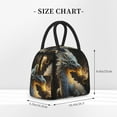 thumbnail image 2 of Xecao Golden White Fire Dragon Lunch Bag , an insulated, reusable tote bag perfect for adults of all genders, ideal for work, office, picnics and beach trips, 2 of 6