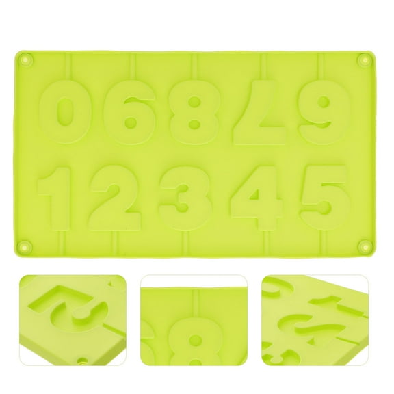 NICEXMAS Food Grade Silicone Number Mold Brown Color for Cake Decorating and Baking Use