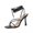 Black, variant on UTTOASFAY Women Narrow Band Square Toe Sandals Cross Strap High Heels V Shap Shoes White 9(41)
