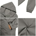 thumbnail image 5 of ChicHaven Women's Raincoats Lightweight Waterproof Windproof Rain Jacket Adjustable Hooded Windbreaker with Pockets Gray L, 5 of 5