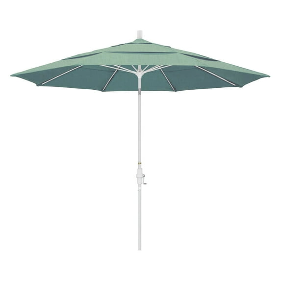 California Umbrella 11 ft. Fiberglass Double Vent Sunbrella Tilt Market Umbrella