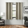 thumbnail image 3 of Eclipse Welwick Magnitech 100% Blackout Curtain, Grommet Window Curtain Panel, Seamless Magnetic Closure, 63 in long x 40 in wide, (1 Panel), Tan, 3 of 10