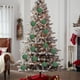 thumbnail image 5 of HWRETIE Calcetín Navideño De Punto Con Diseño De Delantal-Decoración Festiva En Rojo Y Blanco Con Bolsillos, 5 of 6