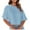 Light Blue, variant on Women Crew Neck Cropped T Shirts Polyester Cotton Short Sleeve for Daily Wear