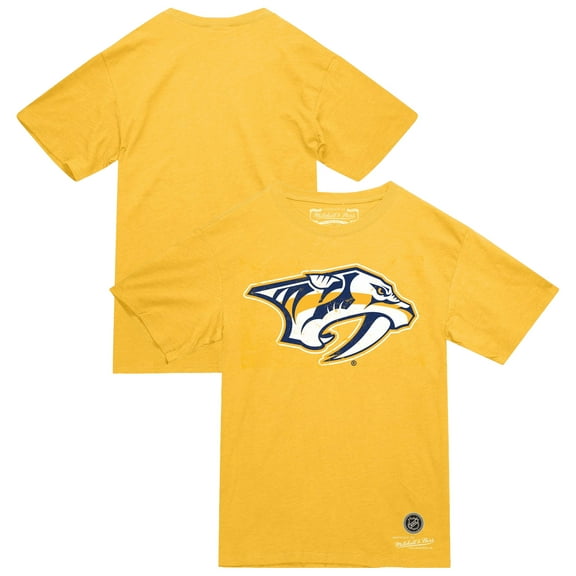 Men's Mitchell & Ness Gold Nashville Predators Heritage T-Shirt