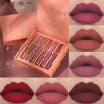 thumbnail image 1 of HANDAIYAN Gift 6PC/Set Matte Velvet Lip Gloss Waterproof Long-lasting Liquid Lipstick Cosmetic Beauty Keep 24 Hours Makeup02 He Qiyong unisex, 1 of 1