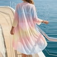 thumbnail image 4 of KIHOUT Women's Plus Size Ombre Beach Cover Up | Open Front Kimono Cardigan with Irregular Hem for Swimwear & Casual Summer Outings`, 4 of 6