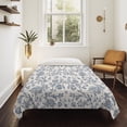 thumbnail image 4 of Blue Floral Tapestry for Bedroom Wall Hanging Tapestry, Farmhouse Vintage Flower Leaf Botanical Ceiling Backdrop Tapestries Poster Blanket Wall Decor for Teens Room Living Room Dorm 59" x 79", 4 of 8