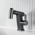 thumbnail image 1 of Pull Out Bathroom Shower Basin Faucet Cold Hot Mixer Tap Handheld Sprayer, 1 of 12