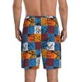 thumbnail image 4 of Lsque colorful plaid Dinosaur Mens Sleep Pajama Shorts,Short Pajama Pants, Cotton Ultra-Soft Knit-Medium, 4 of 9