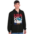 thumbnail image 3 of Tootsie Mr Owl Patriotic USA America Zip Up Hoodie Men's Women's Brisco Brands L, 3 of 6