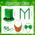 thumbnail image 3 of Men‘s Leprechaun Costume with Leprechaun Hat Beard Bow Suspender, Shamrock Glasses,St Patrick's Day Costume for Irish Party, 3 of 7