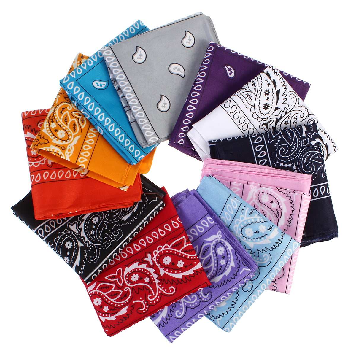 Bandanna Face Mask Bandana Head Scarf Cotton Handkerchief 6 Colors To Choose
